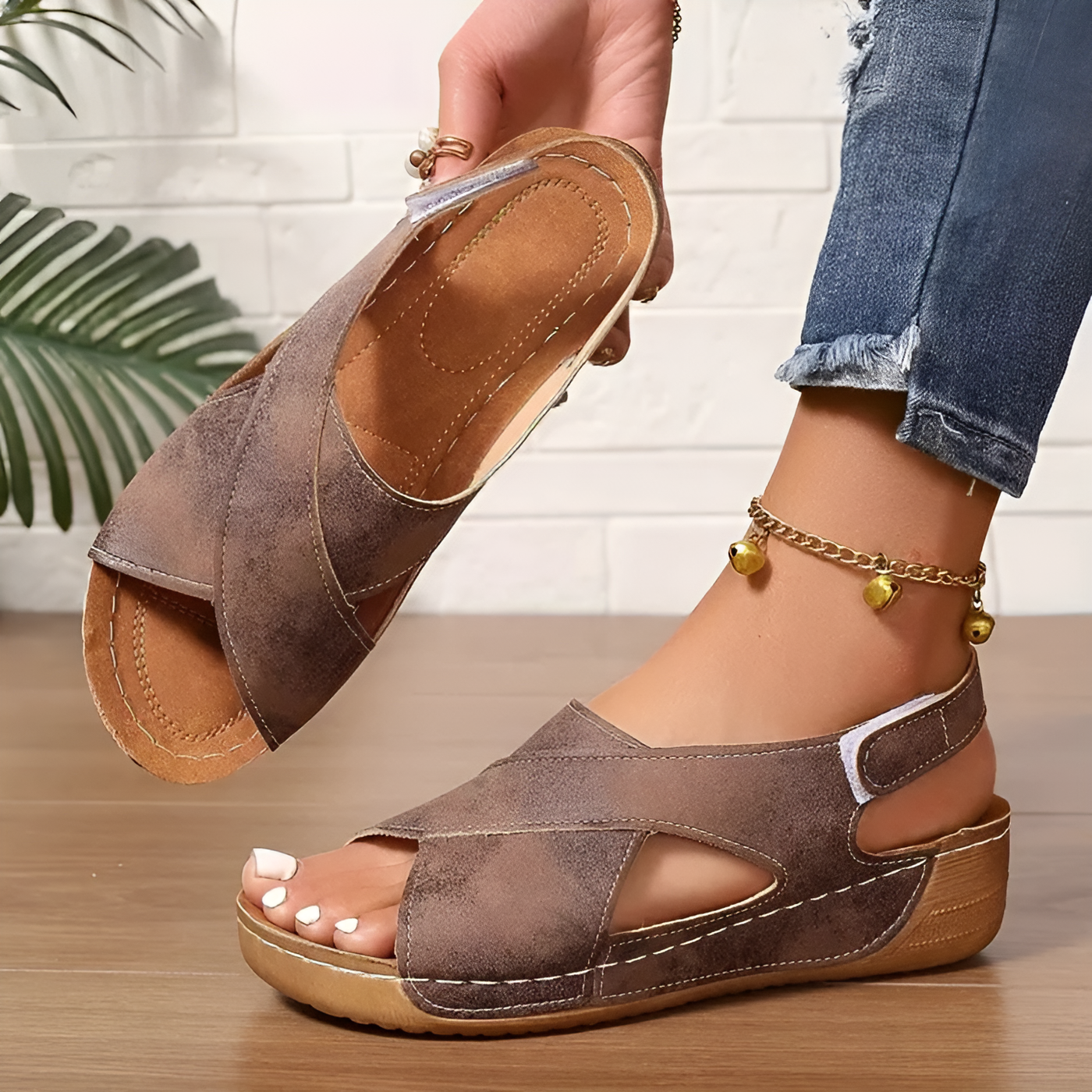 Jessa - Vintage Summer Wedge Sandals