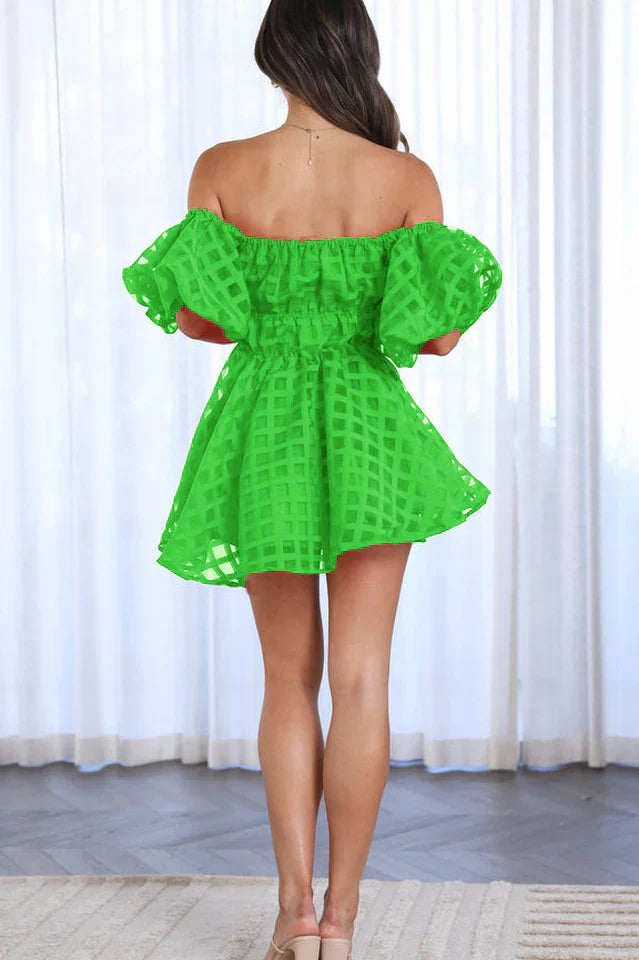 Evie - Mini Dress with Puff Sleeves
