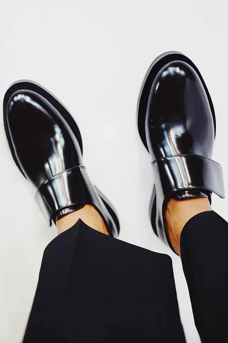 Ella & James | SHINY LOAFERS WITH WIDE STRAP