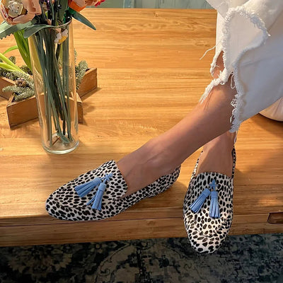 Ella & James | SPOTTED LOAFERS WITH BLUE TASSEL