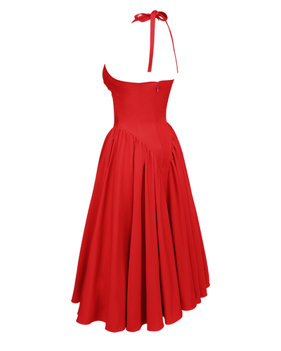 Monroe – Iconic Style Red Midi Dress