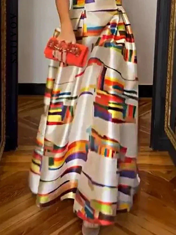 Mirabel | Geometric Maxi Dress