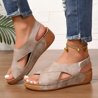Jessa - Vintage Summer Wedge Sandals