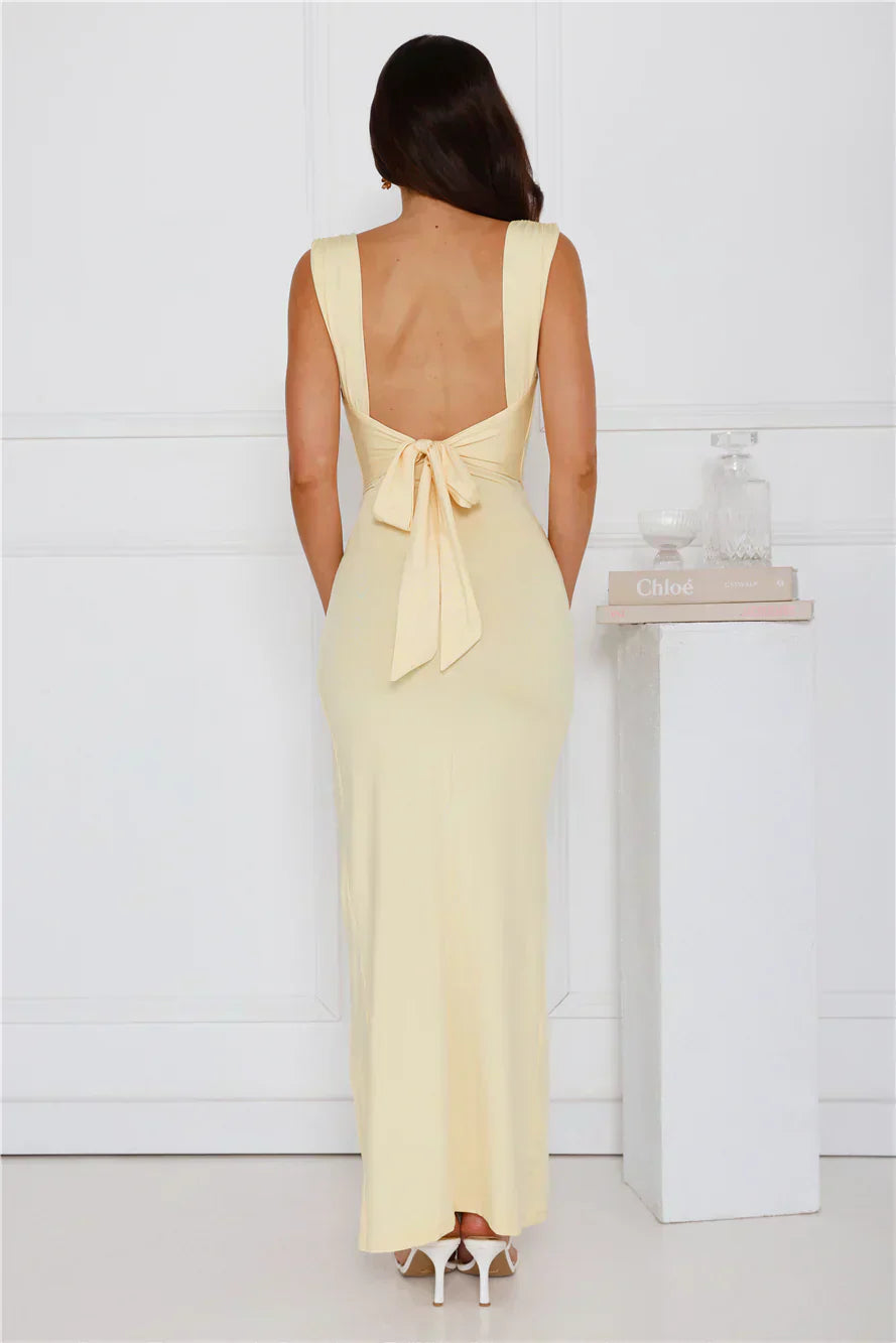 The Makayla™ - Open back with Side Slit Maxi Dress