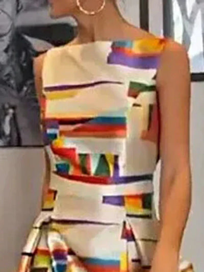 Mirabel | Geometric Maxi Dress