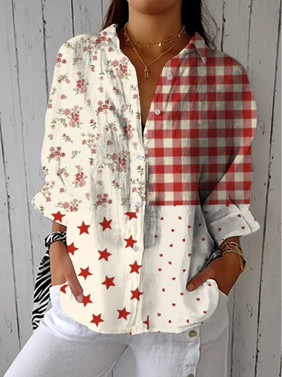 Elizabeth  Country Patchwork Blouse