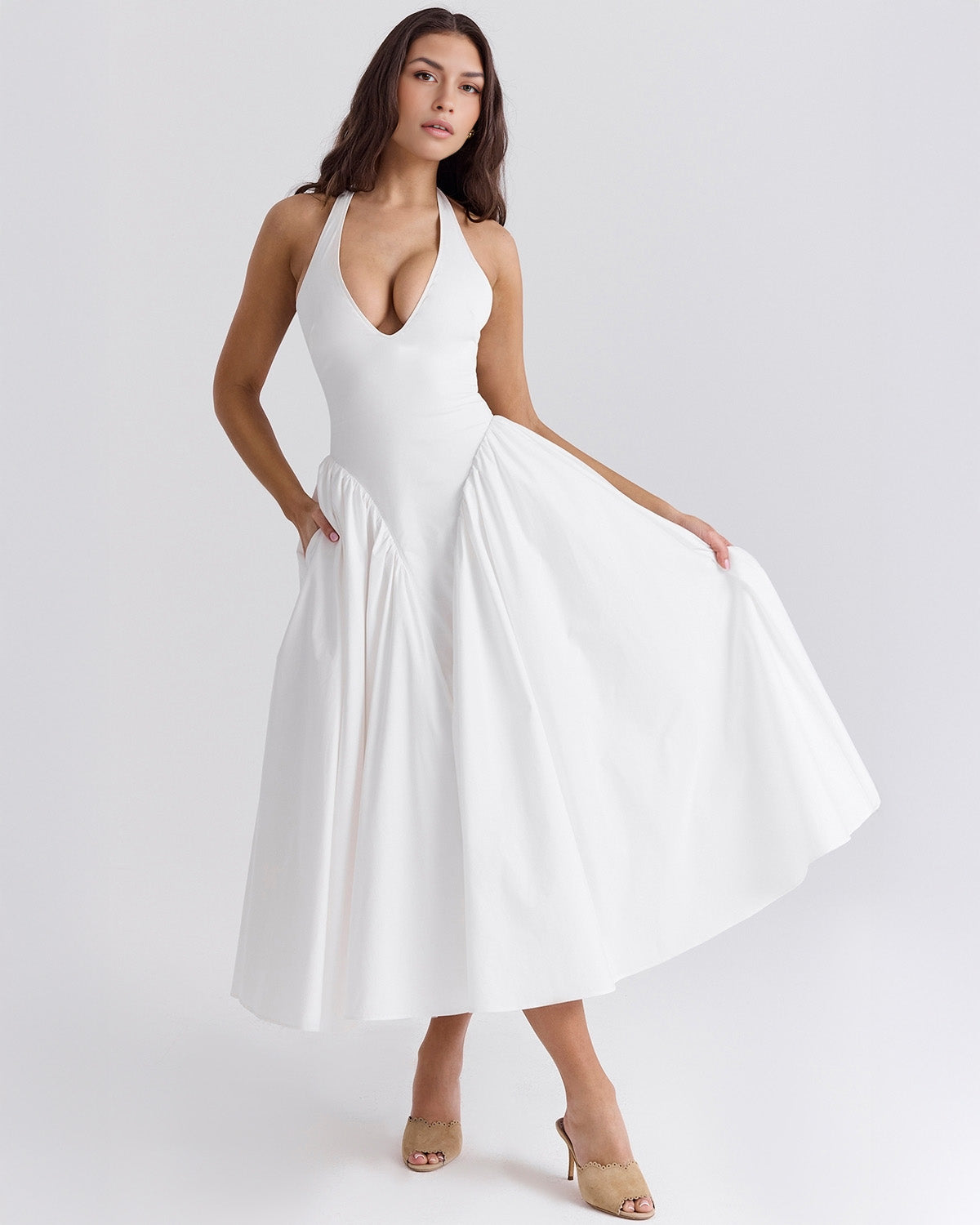 Monroe – Iconic Style Red Midi Dress