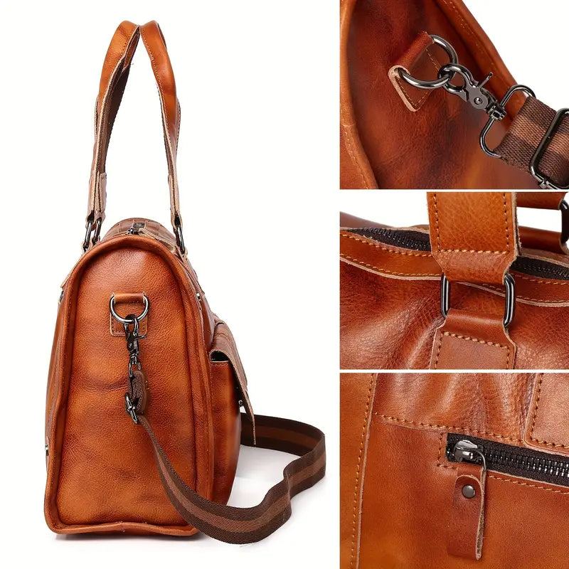 Large Leather Men's Luggage Bag | Lynx