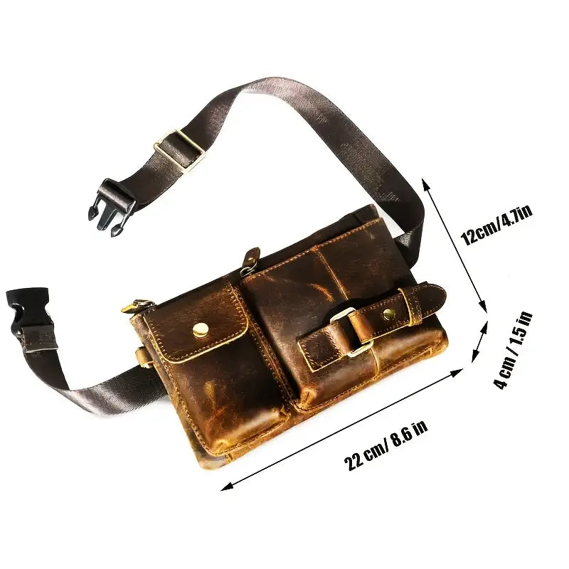 Vintage Leather Waist Bag | Zavier