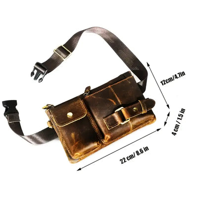 Vintage Leather Waist Bag | Zavier