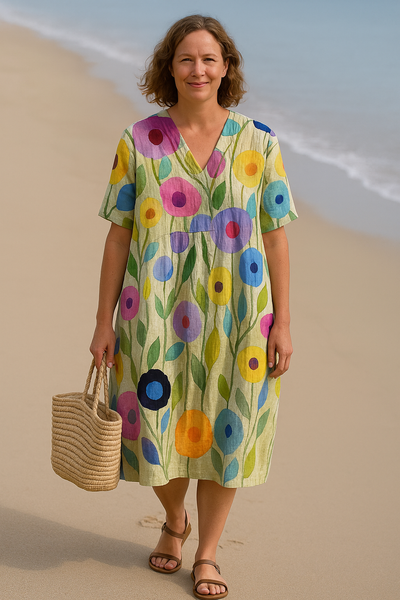 Elowen™ - Floral Tummy-Hiding Dress