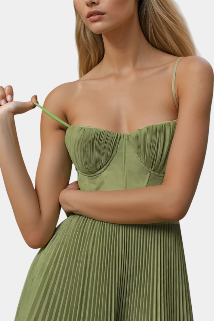 Ottilie - Pleated Tulle Midi Dress