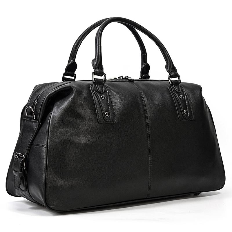 Black Leather Holdall | Zion