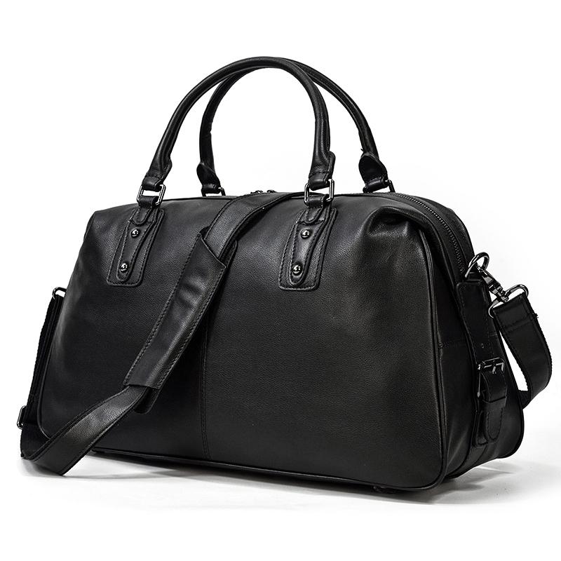 Black Leather Holdall | Zion