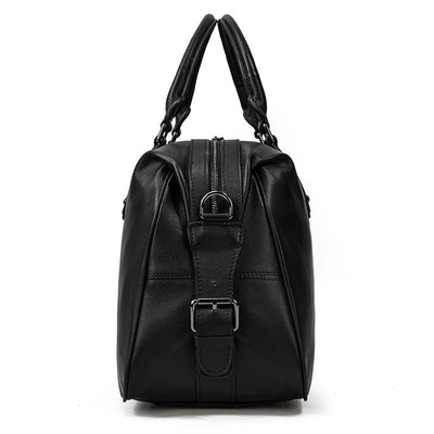 Black Leather Holdall | Zion