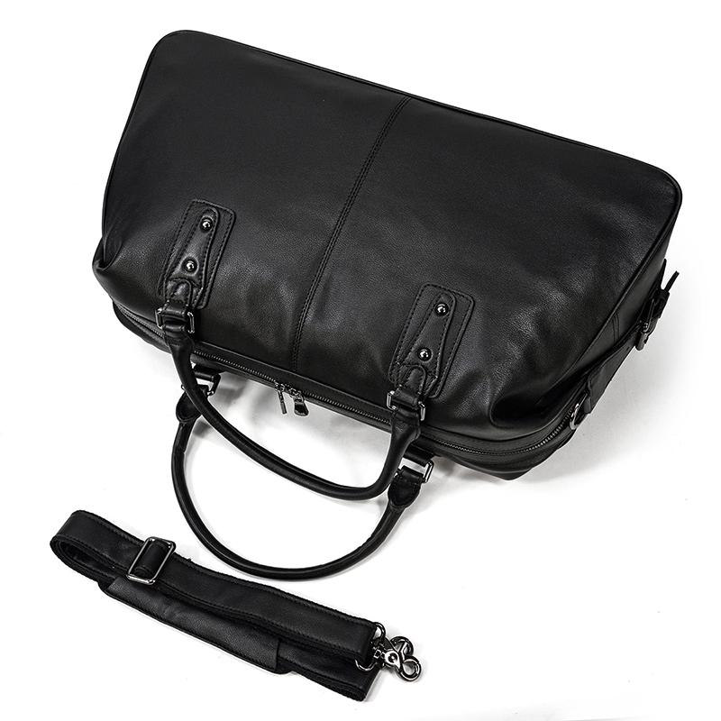 Black Leather Holdall | Zion