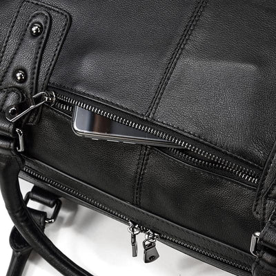 Black Leather Holdall | Zion