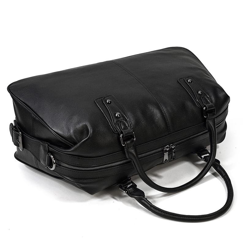 Black Leather Holdall | Zion