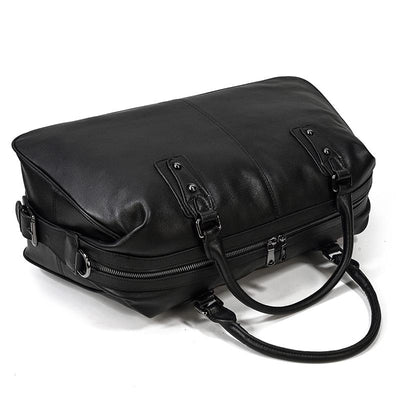 Black Leather Holdall | Zion