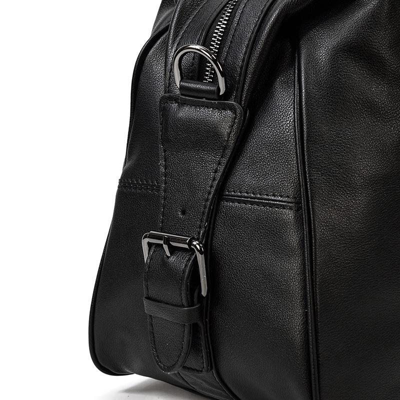 Black Leather Holdall | Zion