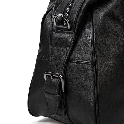 Black Leather Holdall | Zion