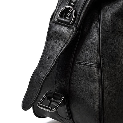 Black Leather Holdall | Zion
