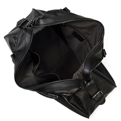Black Leather Holdall | Zion