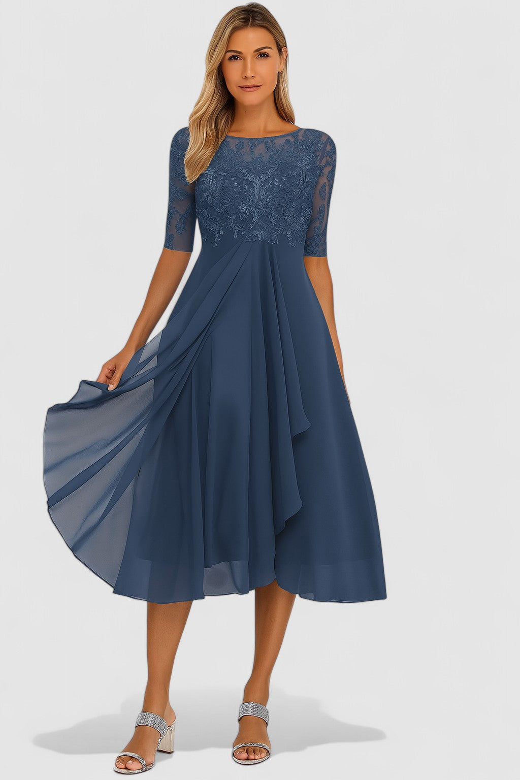 Elisa-Elegant formal dress with lace
