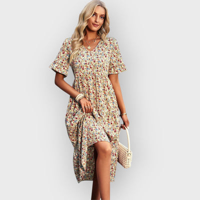 Amara | Floral Summer Midi Dress