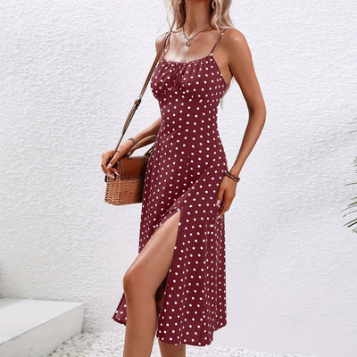 Alisha | Polka Dot Midi Dress