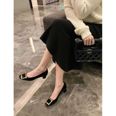 Narella™ | Elegant mid-heel square toe sandals