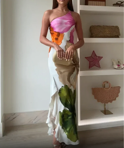 The Diana™ - Elegant Patchwork Maxi Dress