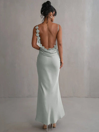 Pauline - Elegant Sultry Backless Maxi Dress