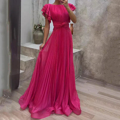 Rita-Pleated Evening Dress