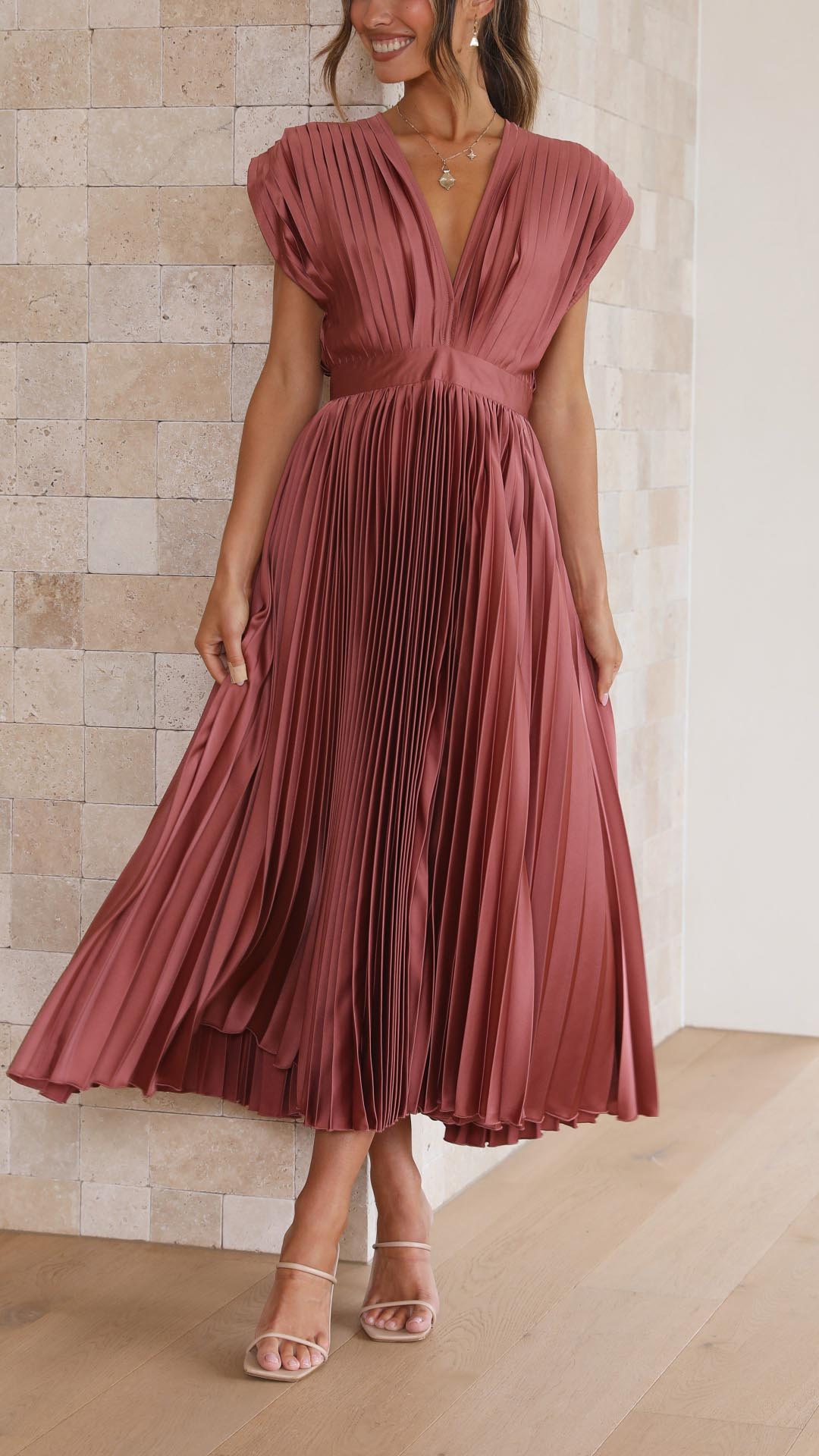 Alexis - Elegant Pleated Dress