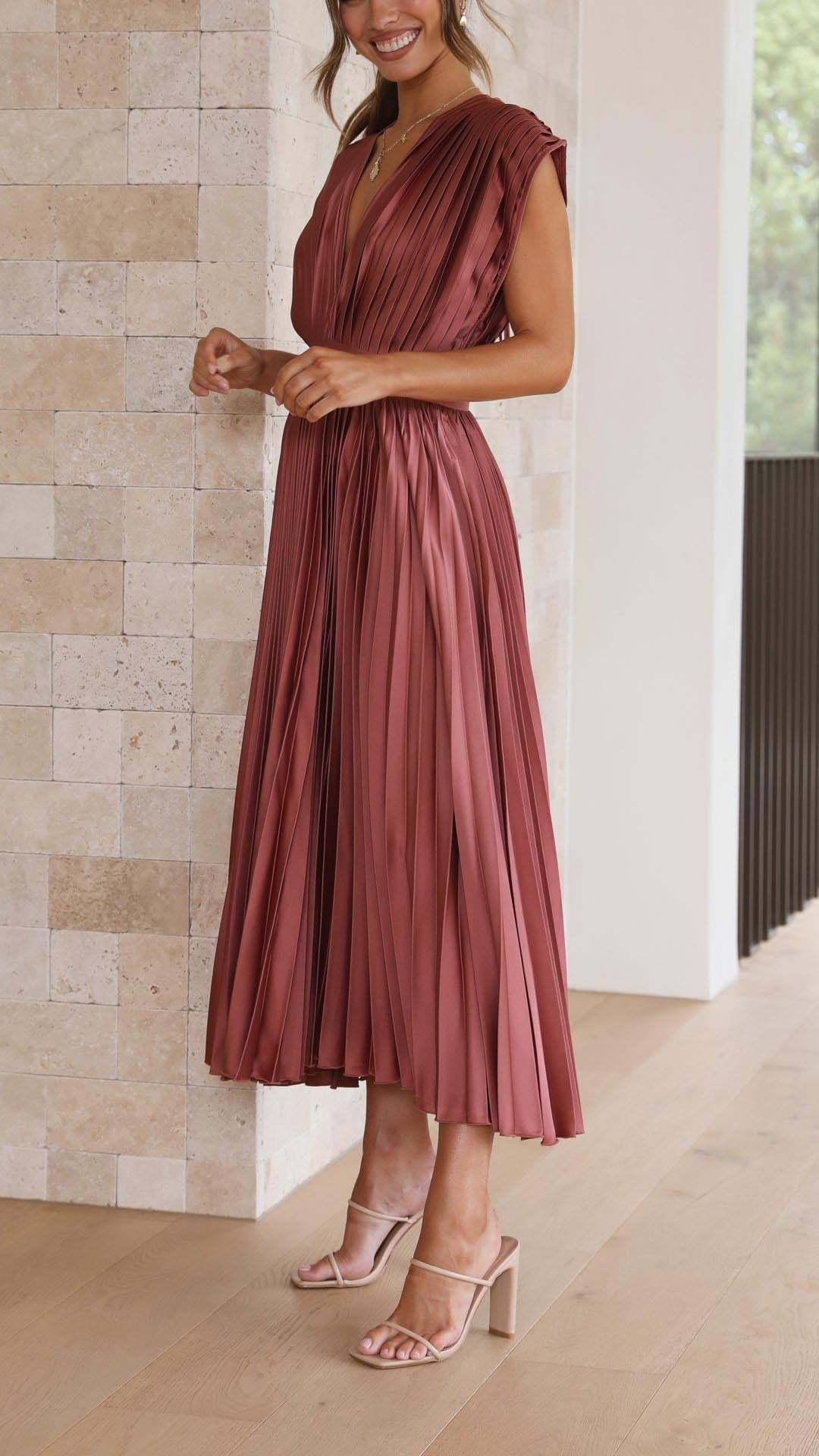 Alexis - Elegant Pleated Dress
