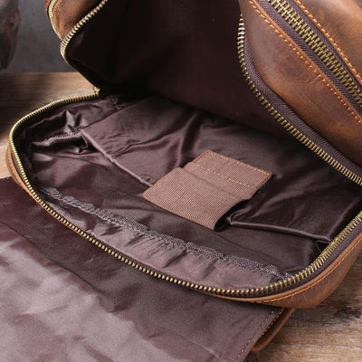 Brown Leather Backpack | Stellan