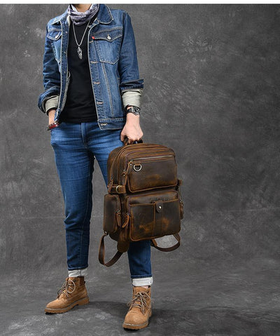 Brown Leather Backpack | Journey