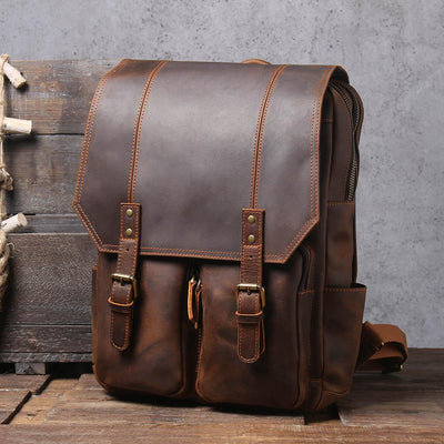 Brown Leather Backpack | Stellan