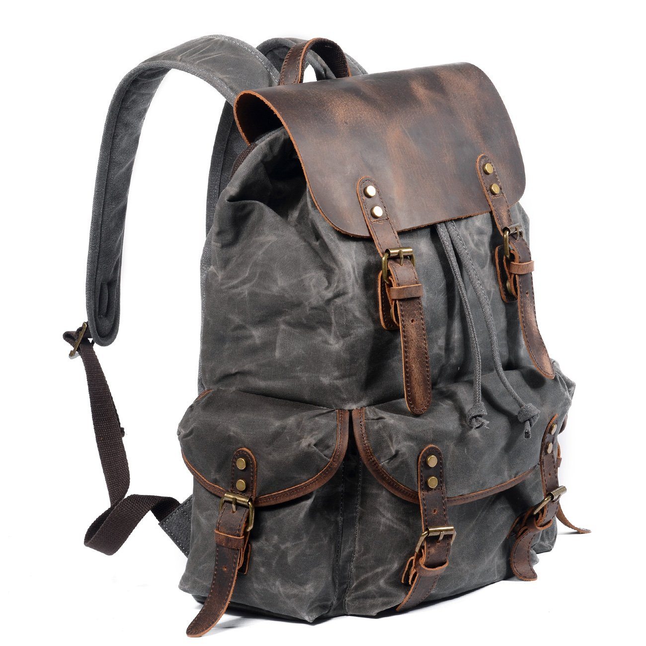 Canvas Leather Backpack | Ridge