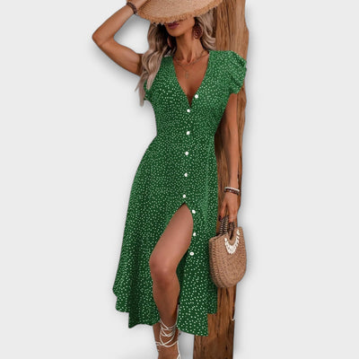 Chic Polka Dot Midi Dress