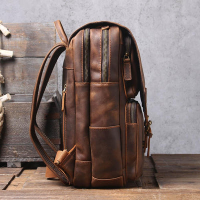 Brown Leather Backpack | Stellan