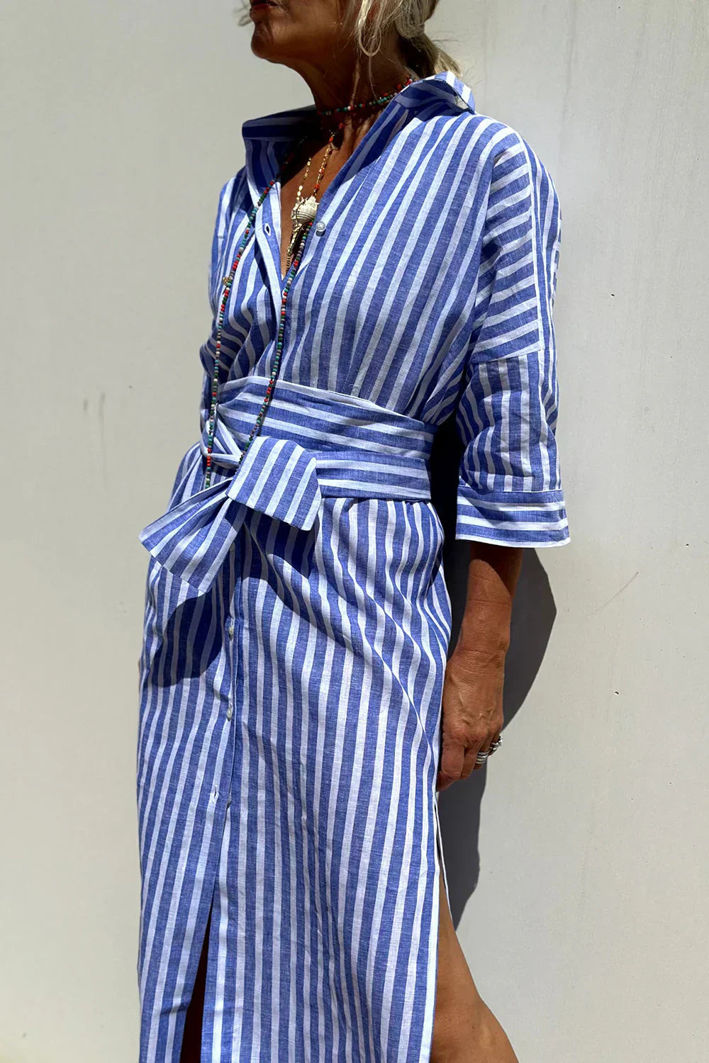Madison – Striped Shirt Dress