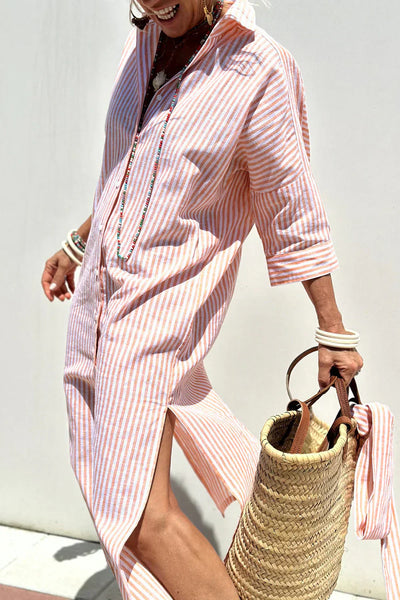 Madison – Striped Shirt Dress
