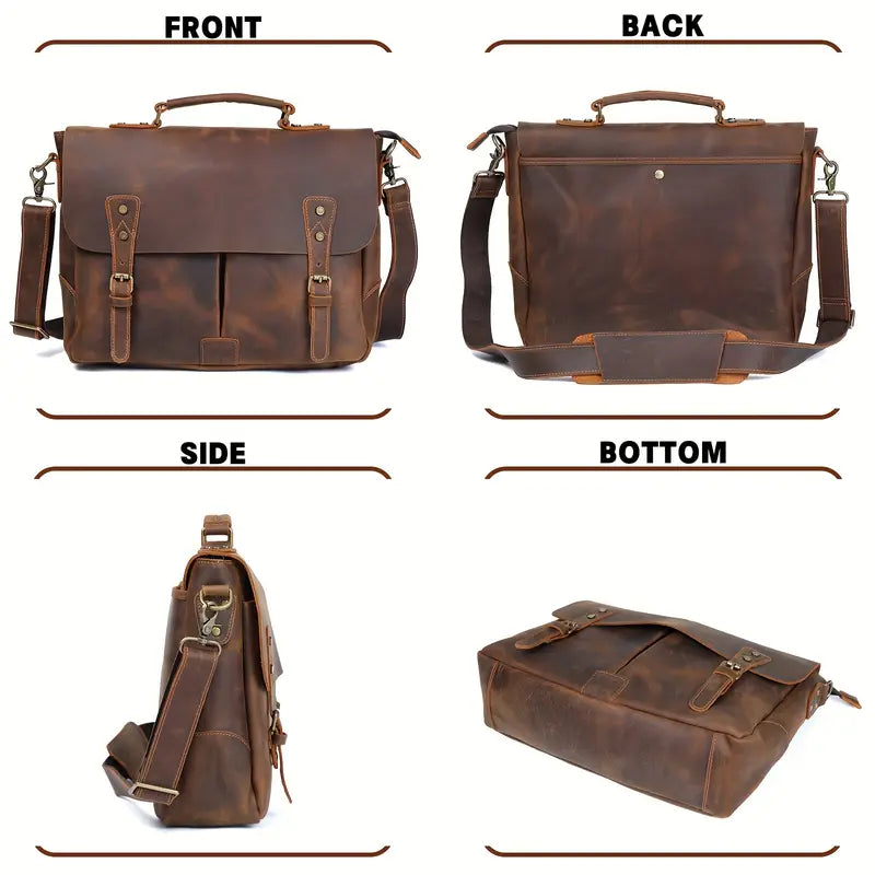 Premium Leather Weekender Duffle Bag | Ignatius