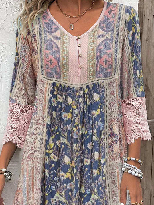 Mirabel | Boho Dress with Lace Details
