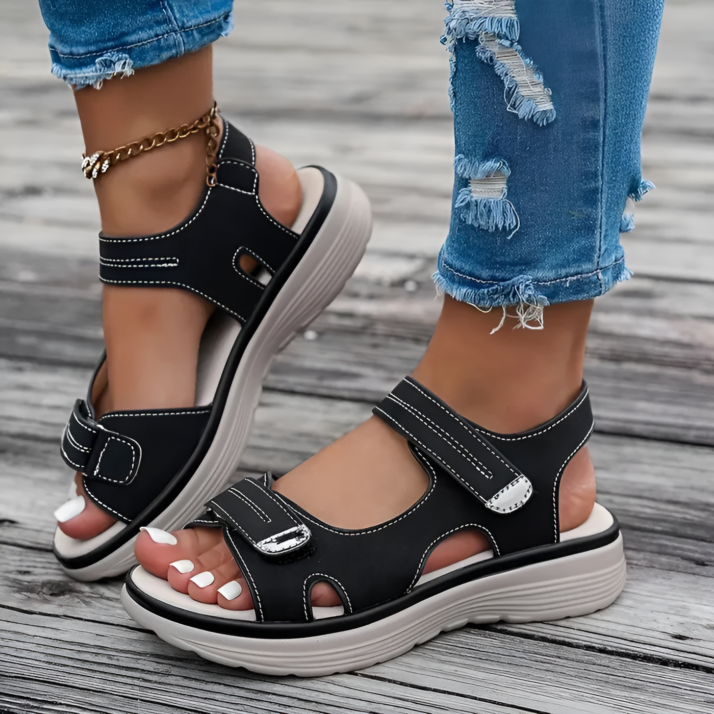 Alia - Comfortable Orthopedic Sandals with Ankle Strap
