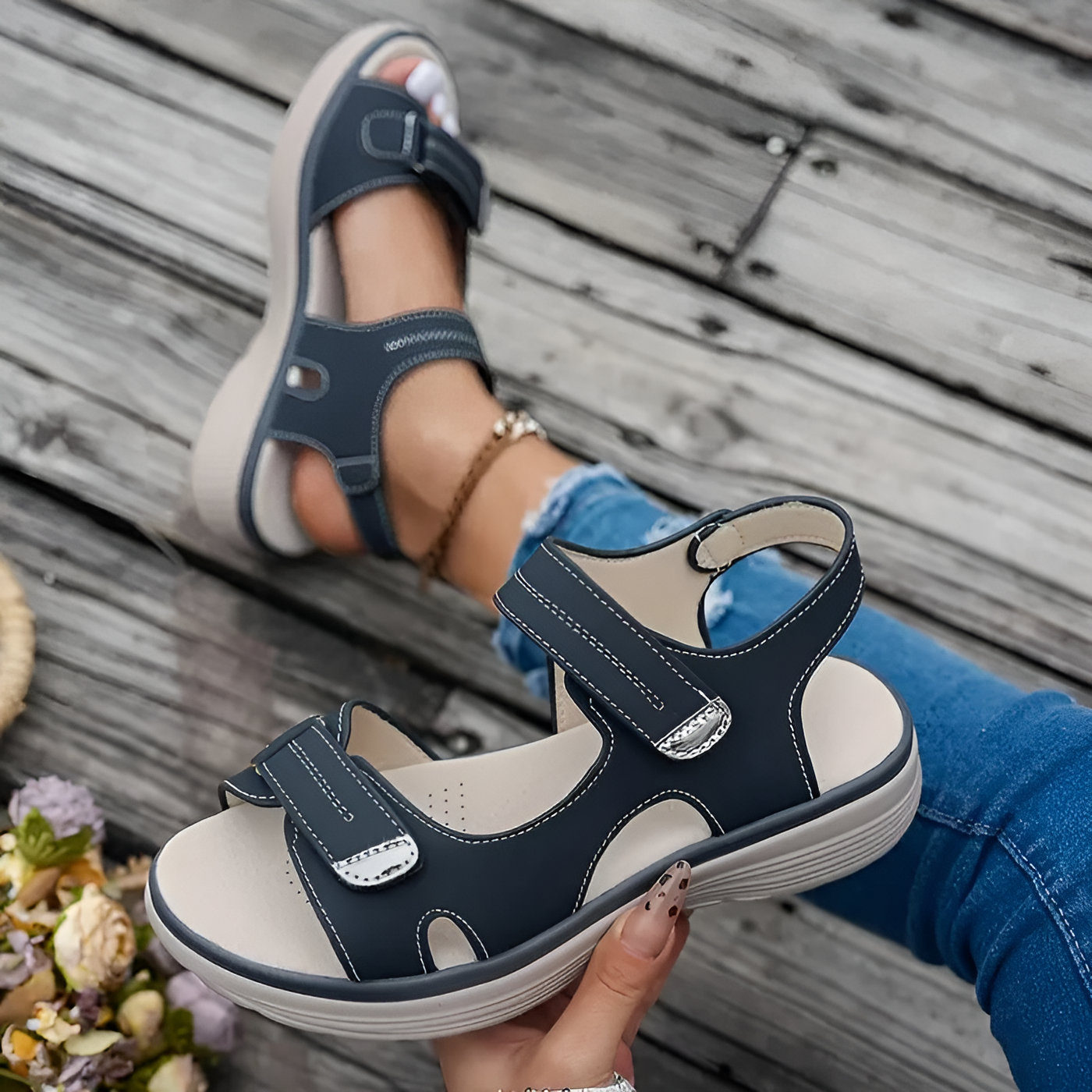 Alia - Comfortable Orthopedic Sandals with Ankle Strap