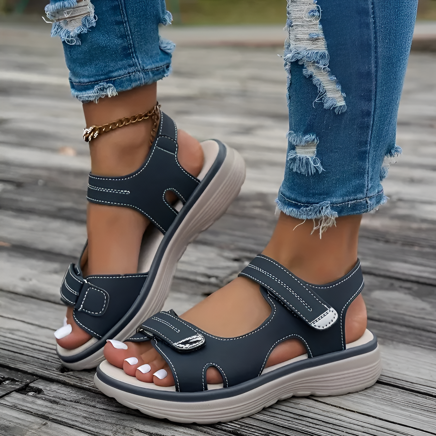 Alia - Comfortable Orthopedic Sandals with Ankle Strap