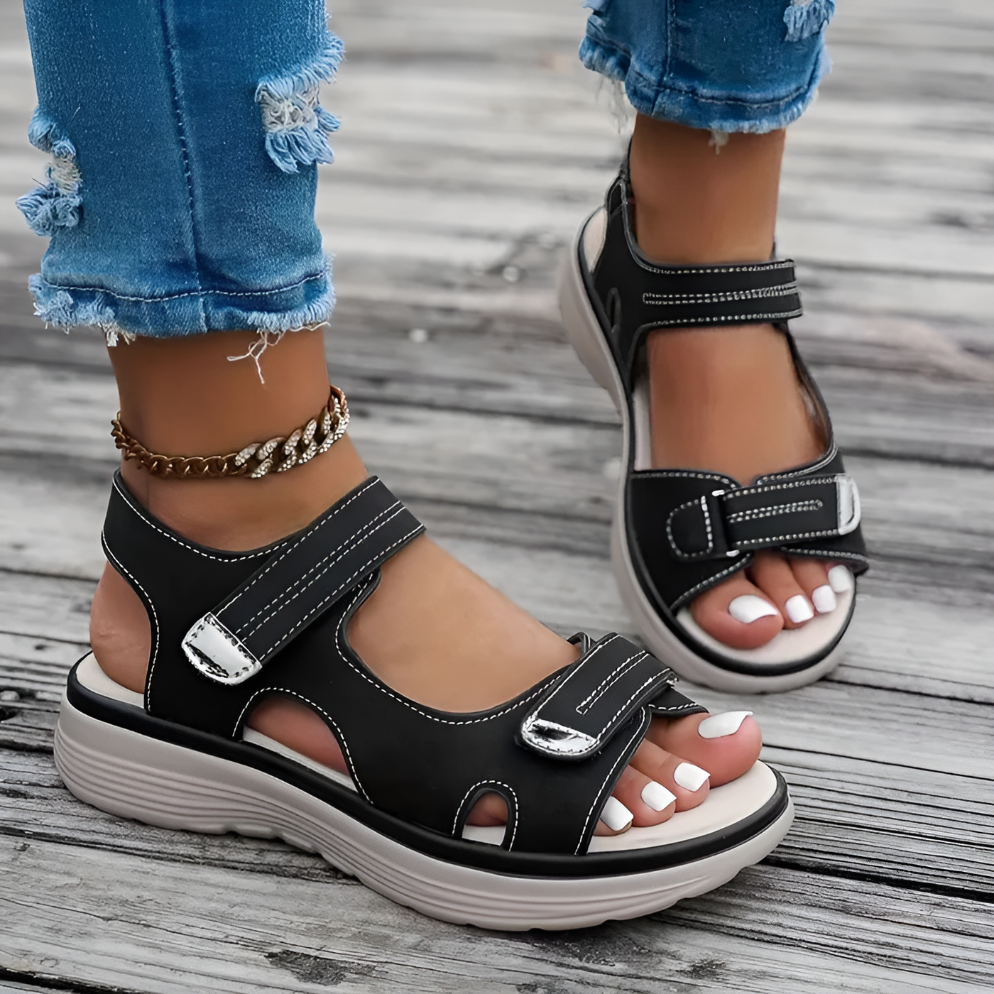 Alia - Comfortable Orthopedic Sandals with Ankle Strap